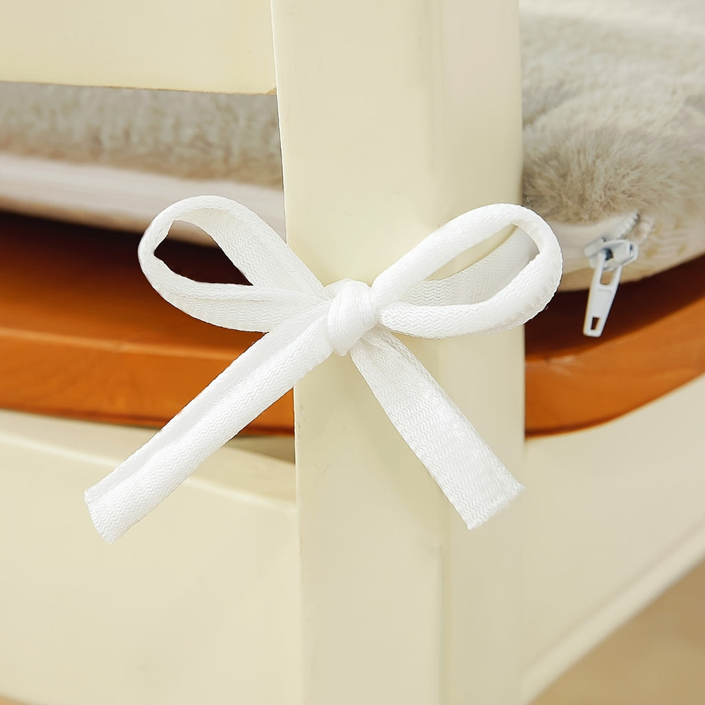 Galette de chaise en fausse fourrure douce, lot de 2 pièces