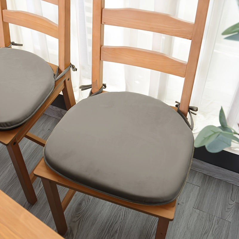 Galette de chaise en velours, forme en D, lot de 2 ou 4