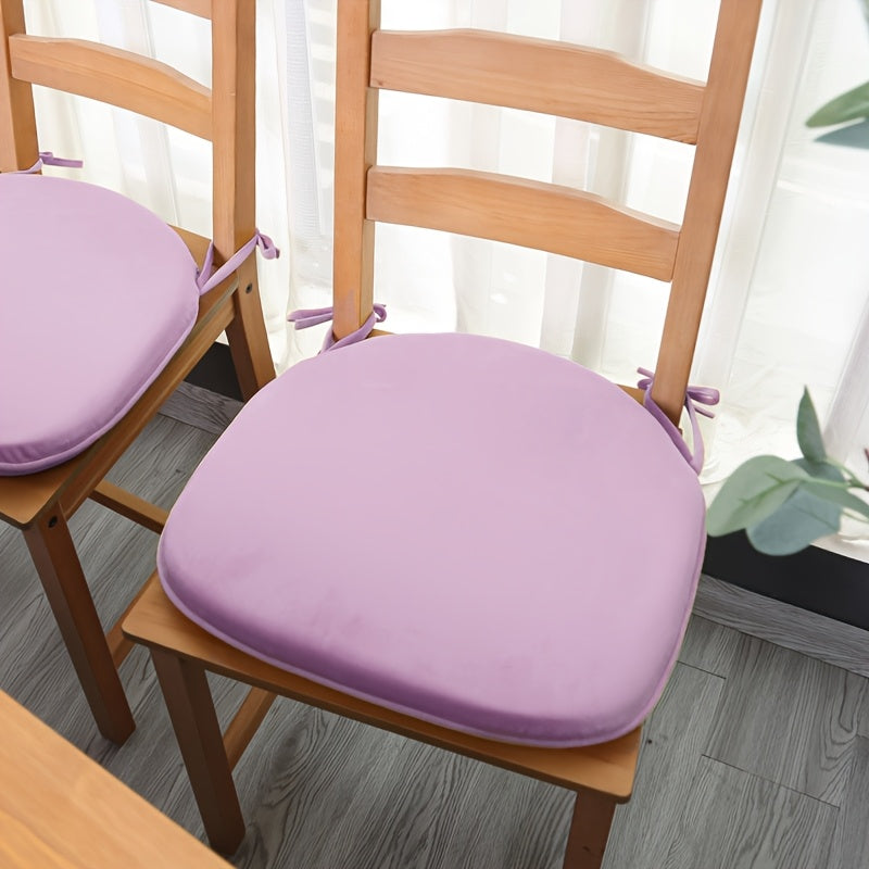 Galette de chaise en velours, forme en D, lot de 2 ou 4