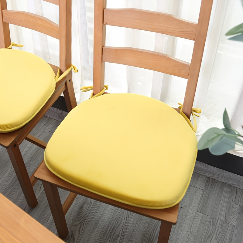 Galette de chaise en velours, forme en D, lot de 2 ou 4