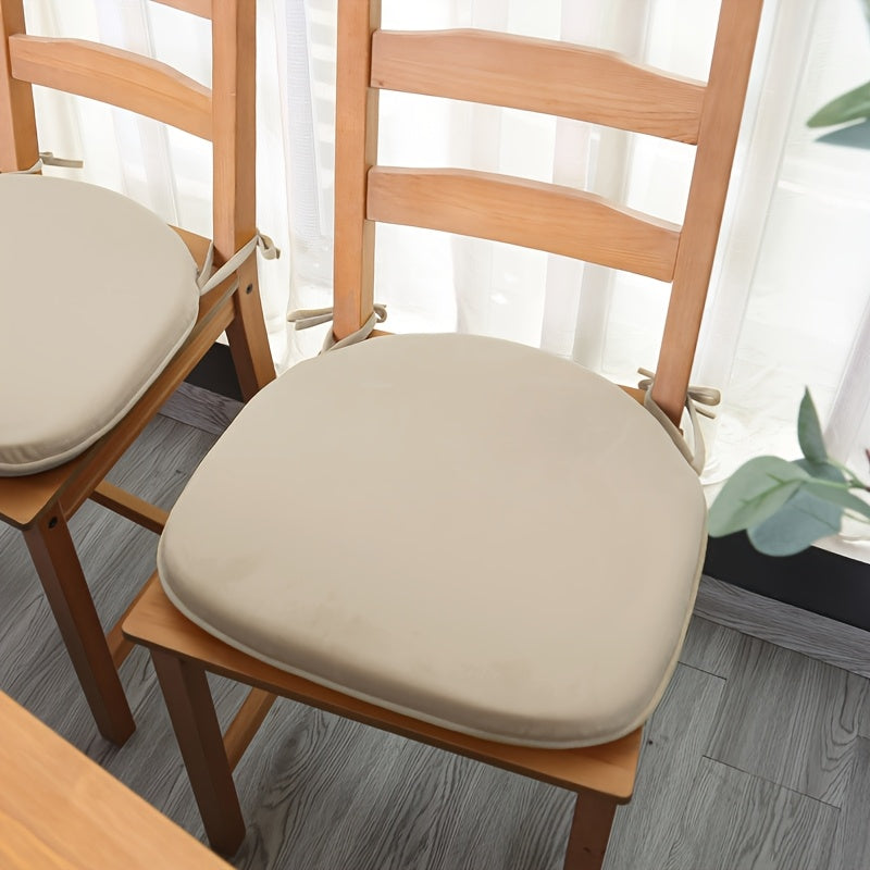 Galette de chaise en velours, forme en D, lot de 2 ou 4
