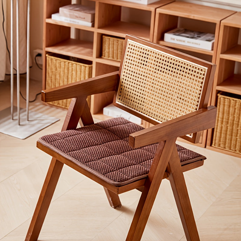 Galette de chaise matelassée de 1 cm, lot de 2 avec nouettes