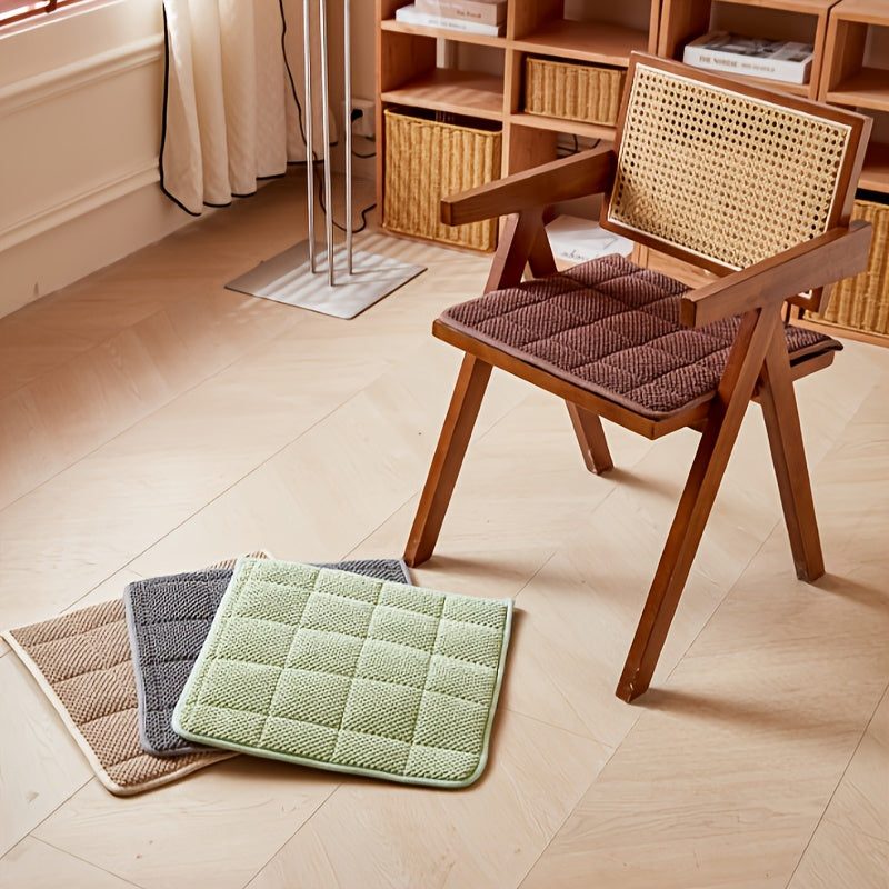 Galette de chaise matelassée de 1 cm, lot de 2 avec nouettes