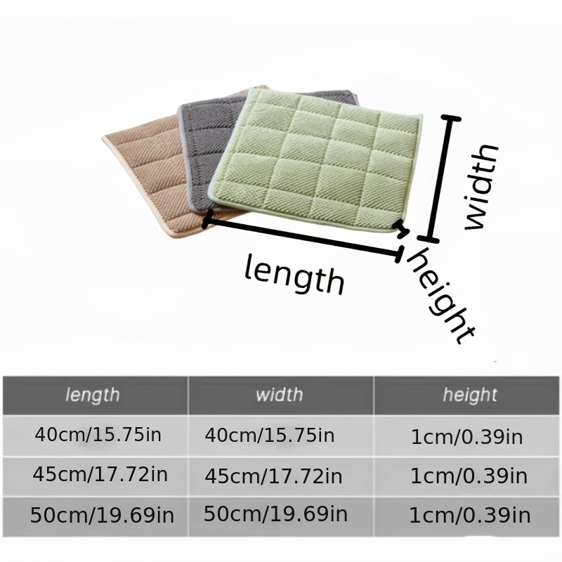Galette de chaise matelassée de 1 cm, lot de 2 avec nouettes