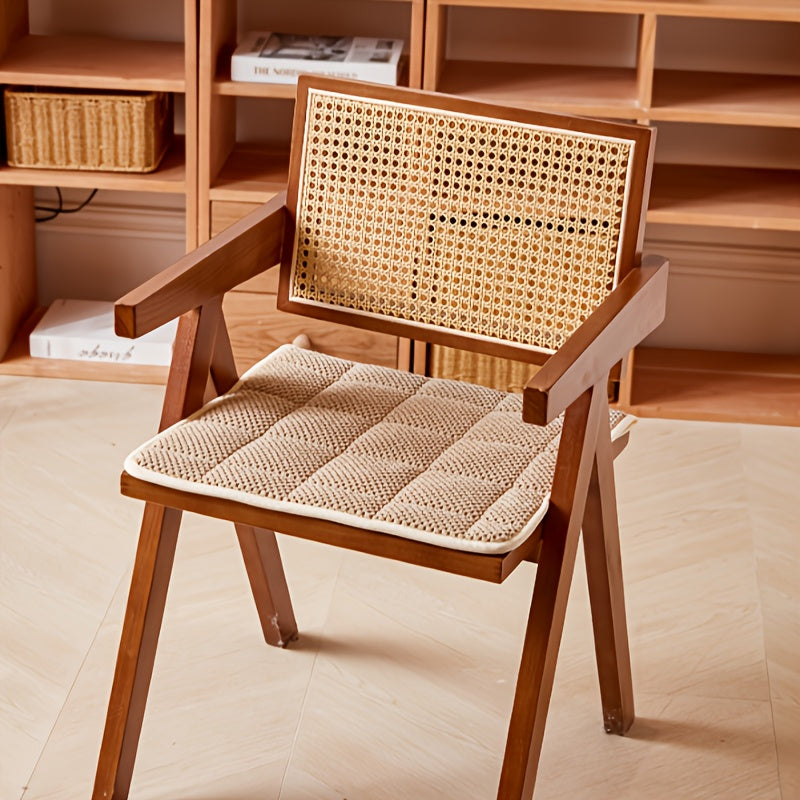 Galette de chaise matelassée de 1 cm, lot de 2 avec nouettes