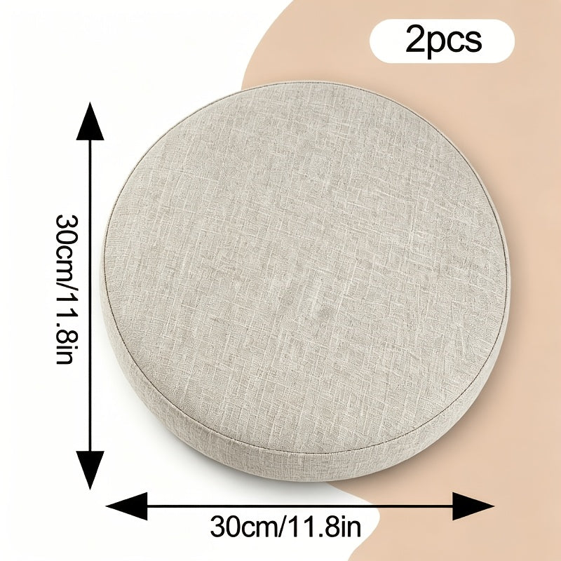 Galette de chaise ronde Ø 30 cm, antidérapante et déhoussable