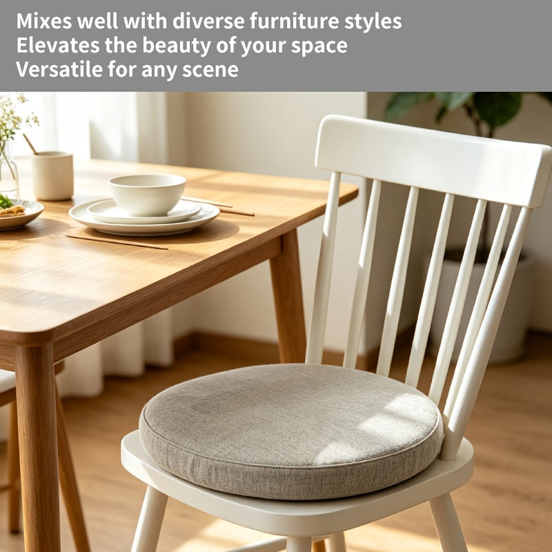 Galette de chaise ronde Ø 30 cm, antidérapante et déhoussable