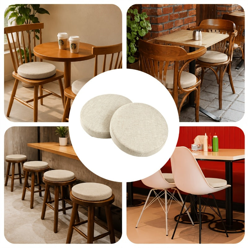 Galette de chaise ronde Ø 30 cm, antidérapante et déhoussable
