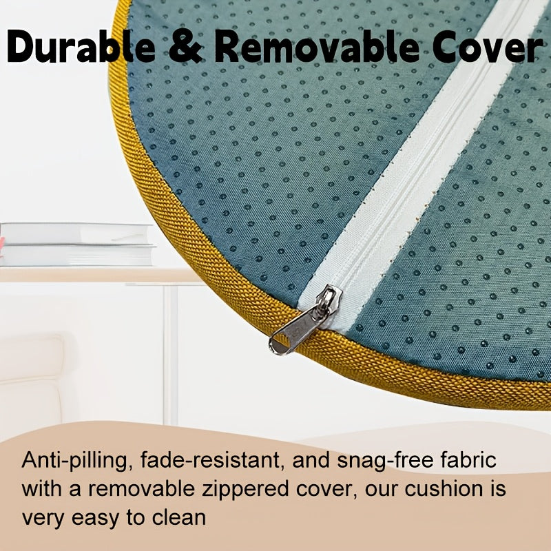 Galette de chaise ronde Ø 30 cm, antidérapante et déhoussable
