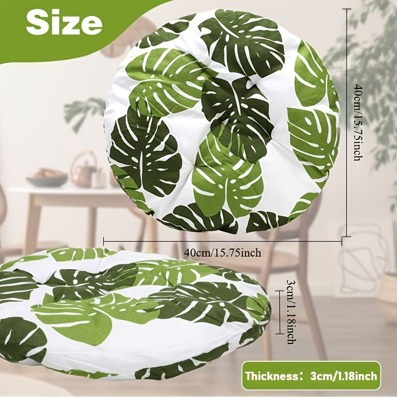 Galette de chaise ronde de 40 cm, lot de 4 à motifs variés