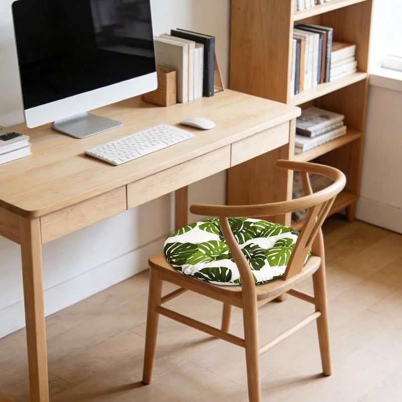 Galette de chaise ronde de 40 cm, lot de 4 à motifs variés