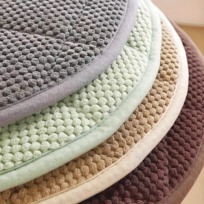 Galette de chaise ronde matelassée, trois diamètres au choix
