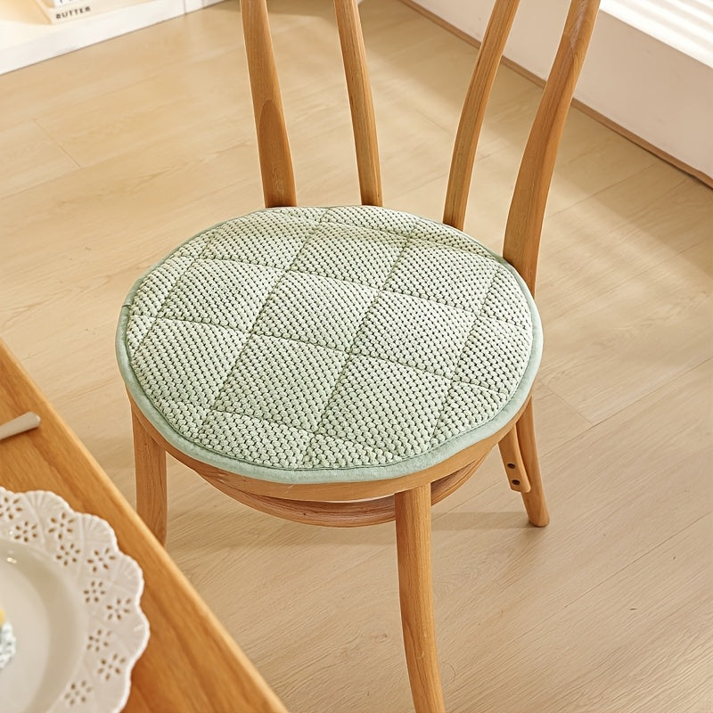 Galette de chaise ronde matelassée, trois diamètres au choix