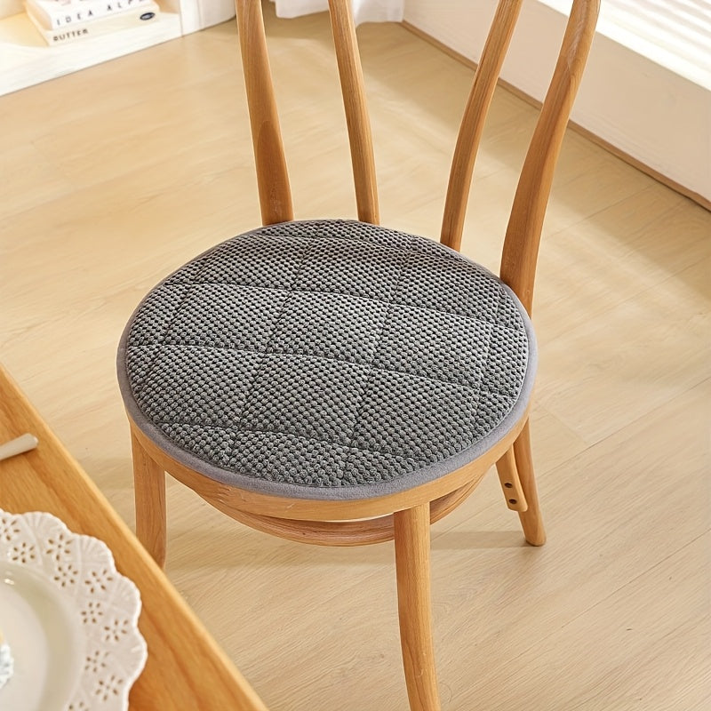 Galette de chaise ronde matelassée, trois diamètres au choix