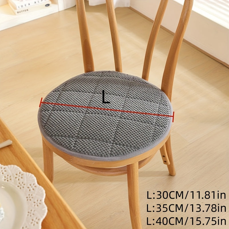 Galette de chaise ronde matelassée, trois diamètres au choix