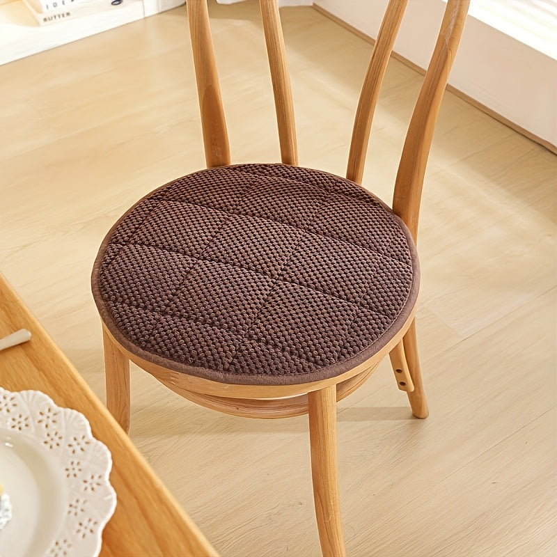 Galette de chaise ronde matelassée, deux diamètres au choix