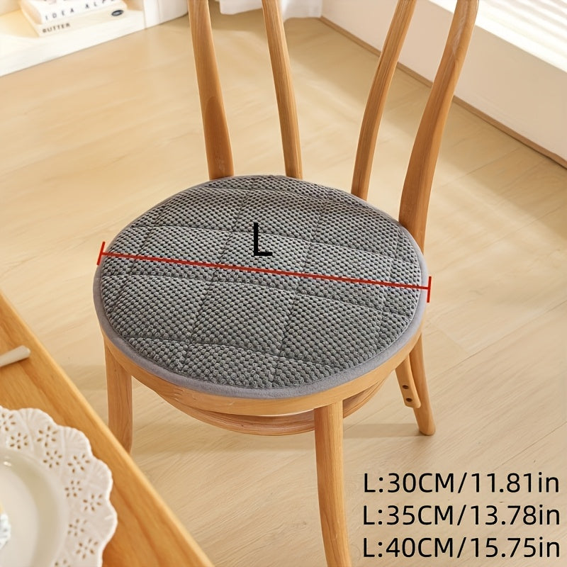 Galette de chaise ronde matelassée, deux diamètres au choix