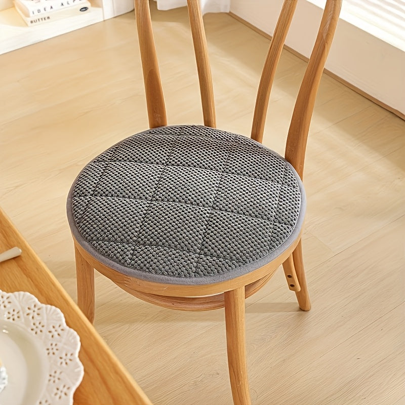 Galette de chaise ronde matelassée, deux diamètres au choix
