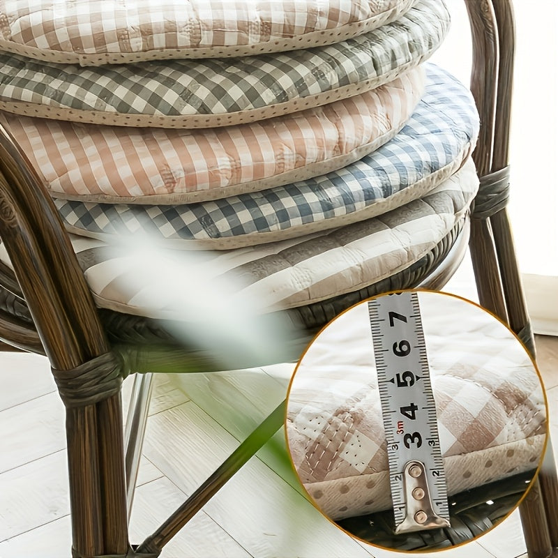 Galette de chaise ronde matelassée déhoussable, Ø 30 à 40 cm