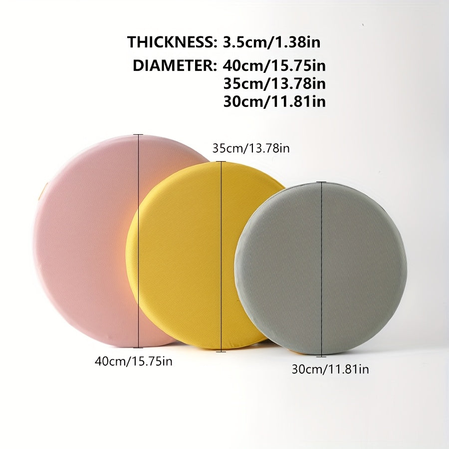 Galette de chaise ronde mousse à mémoire 70D, Ø 30 ou 35 cm