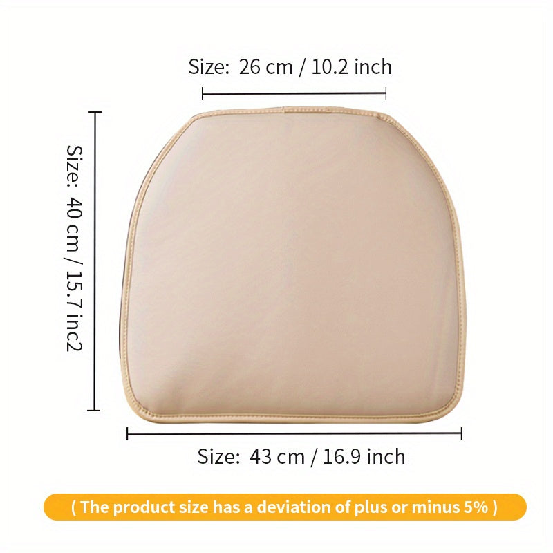 Galette de chaise en simili cuir 40x43, dos antidérapant