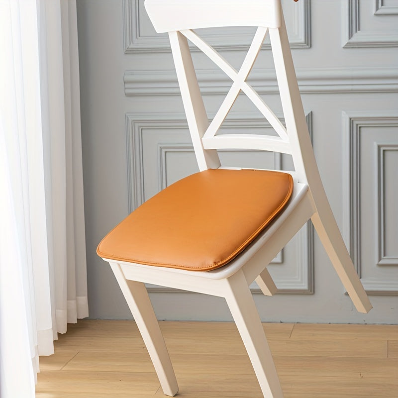 Galette de chaise en simili cuir 40x43, dos antidérapant