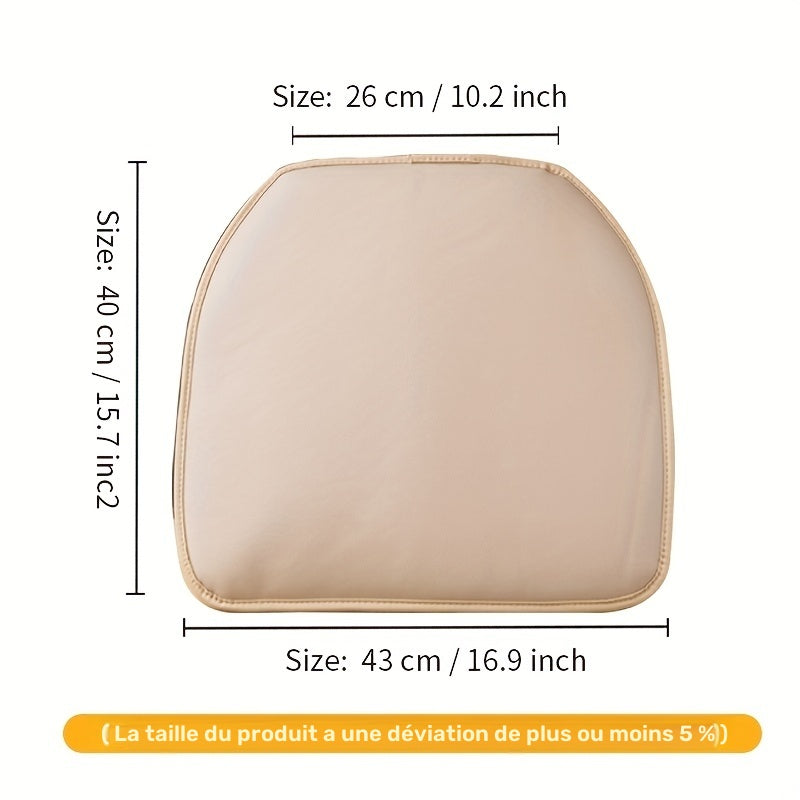 Galette de chaise en simili cuir 40x43, dos antidérapant