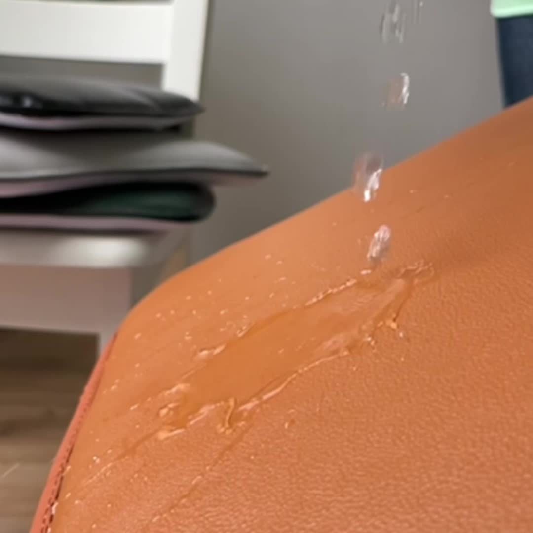 Galette de chaise en simili cuir 40x43, dos antidérapant