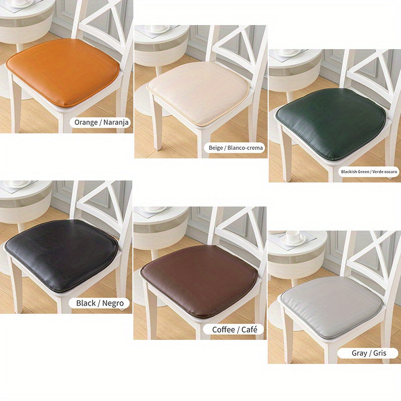 Galette de chaise en simili cuir 40x43, dos antidérapant
