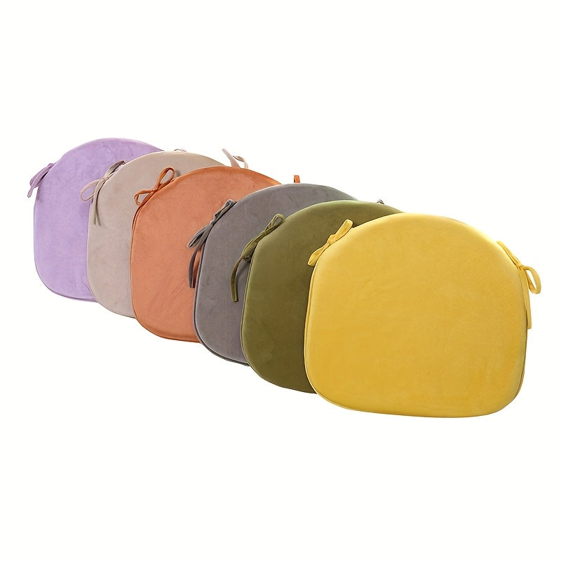Galette de chaise en velours, déhoussable, 10 teintes