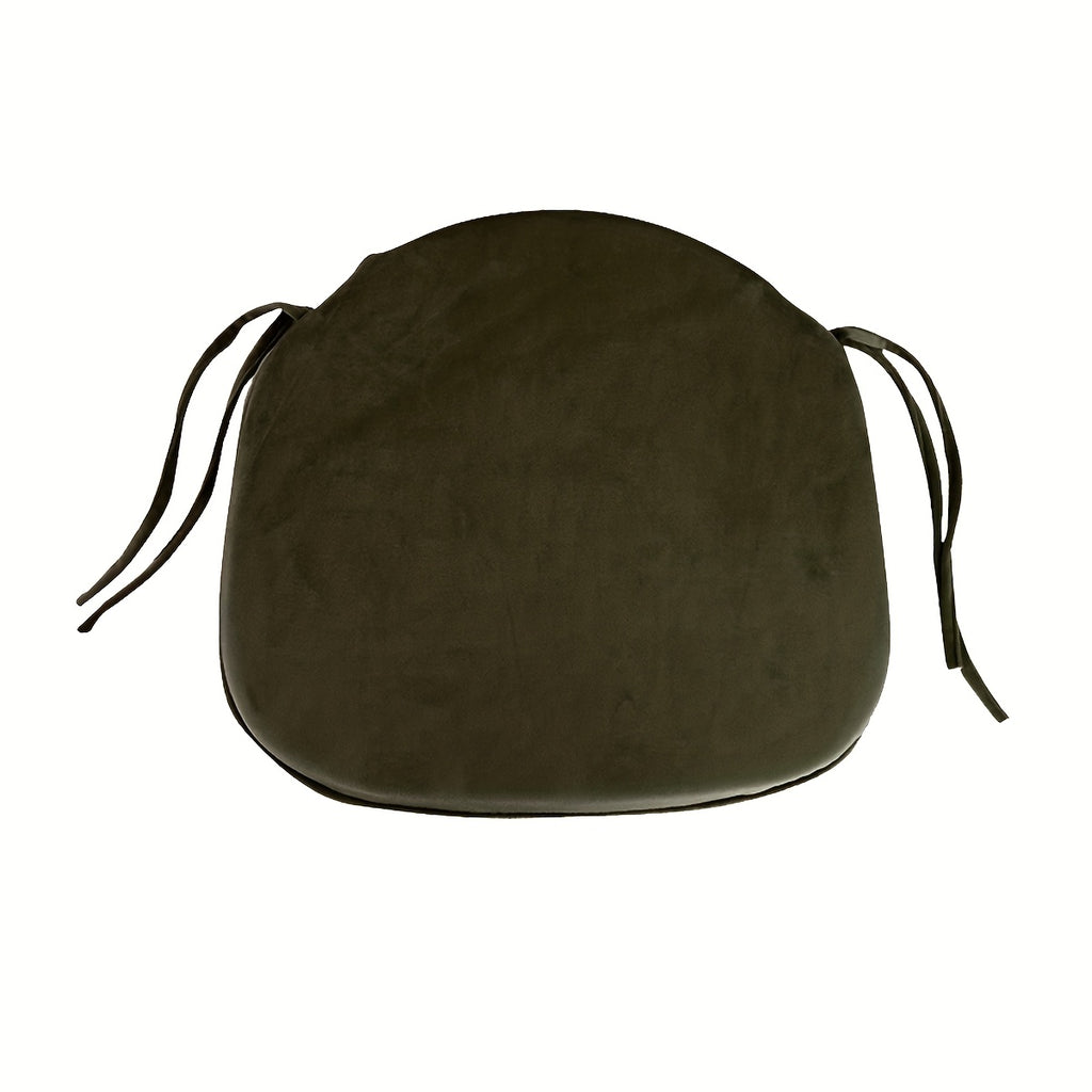 Galette de chaise en velours, déhoussable, 10 teintes — vue 10