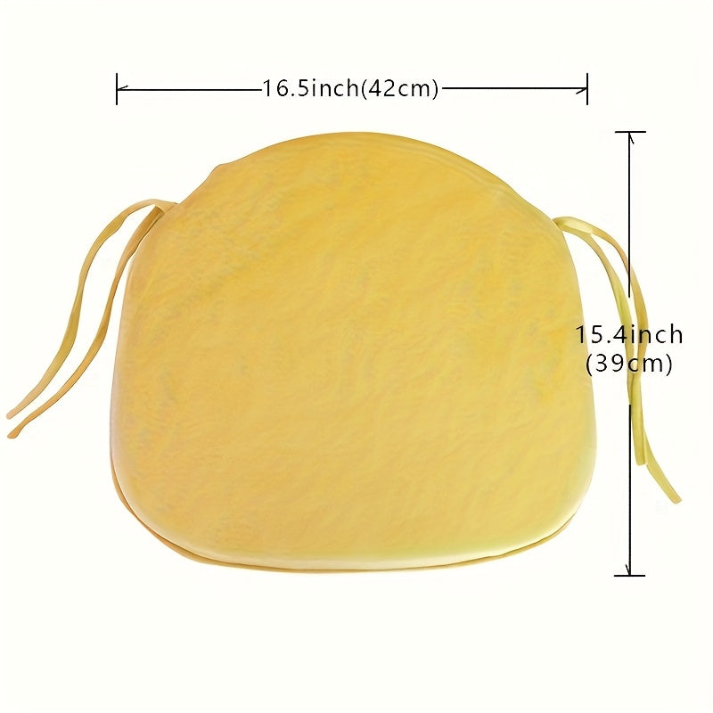 Galette de chaise en velours, déhoussable, 10 teintes