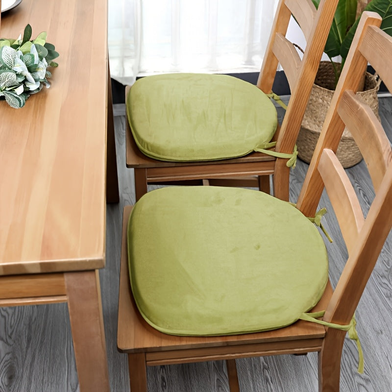 Galette de chaise en velours, déhoussable, 10 teintes