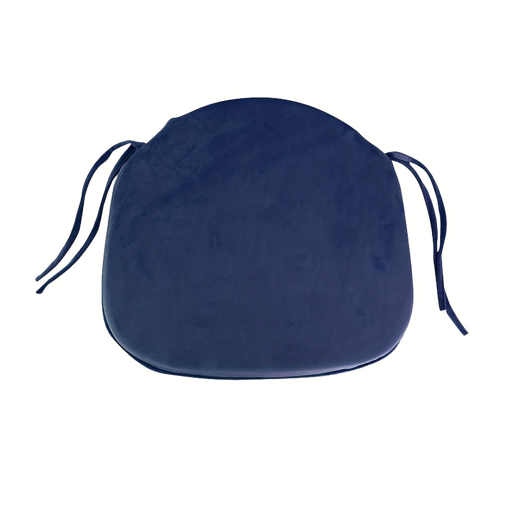 Galette de chaise en velours, déhoussable, 10 teintes — vue 2