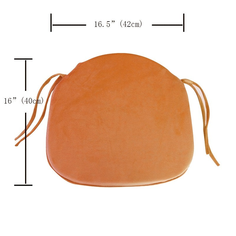 Galette de chaise en velours, déhoussable, 10 teintes