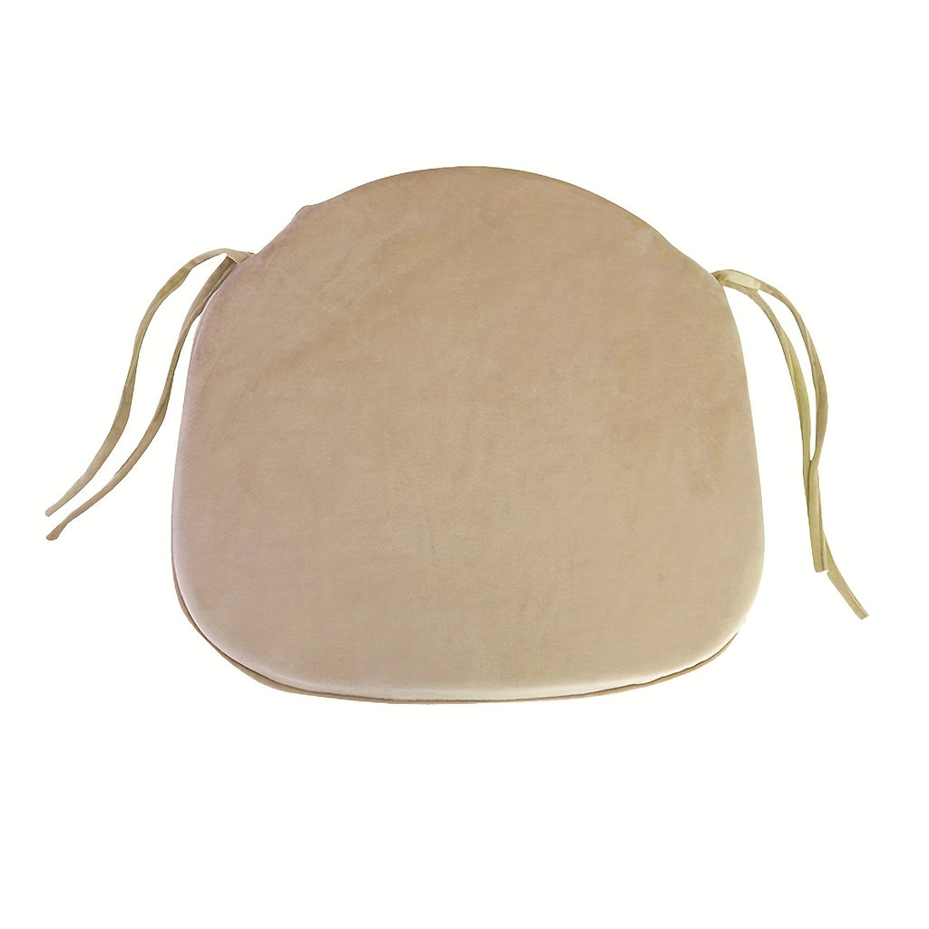 Galette de chaise en velours, déhoussable, 10 teintes — vue 3