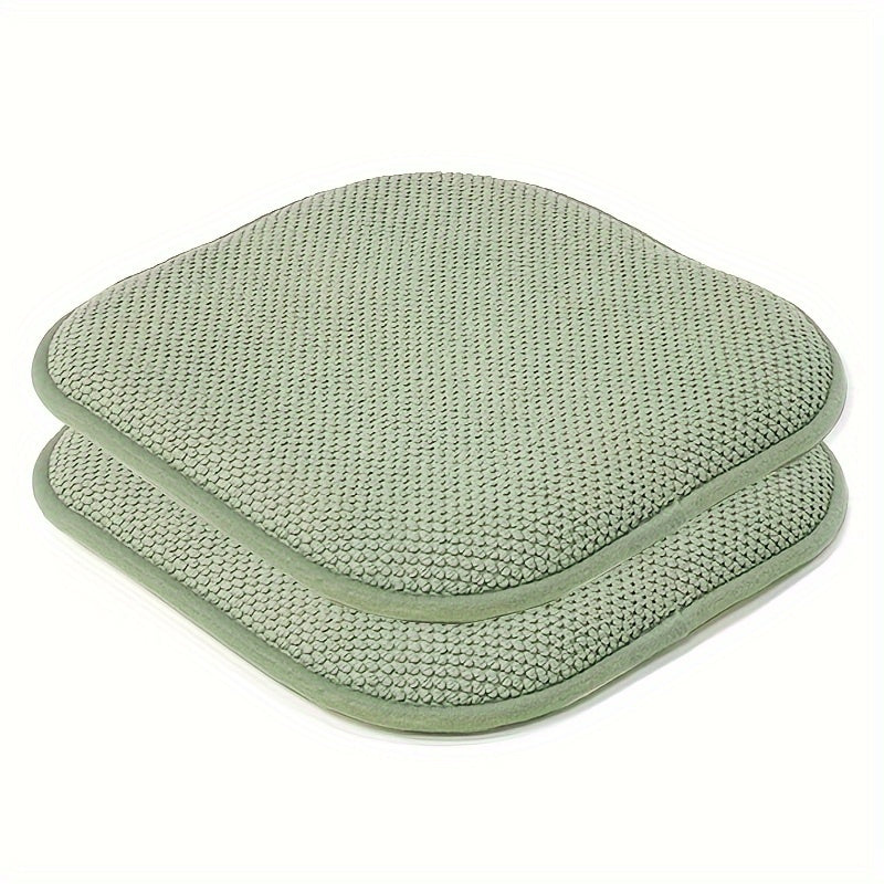 Galettes de chaise 40x40 cm en mousse à mémoire, lot de 2