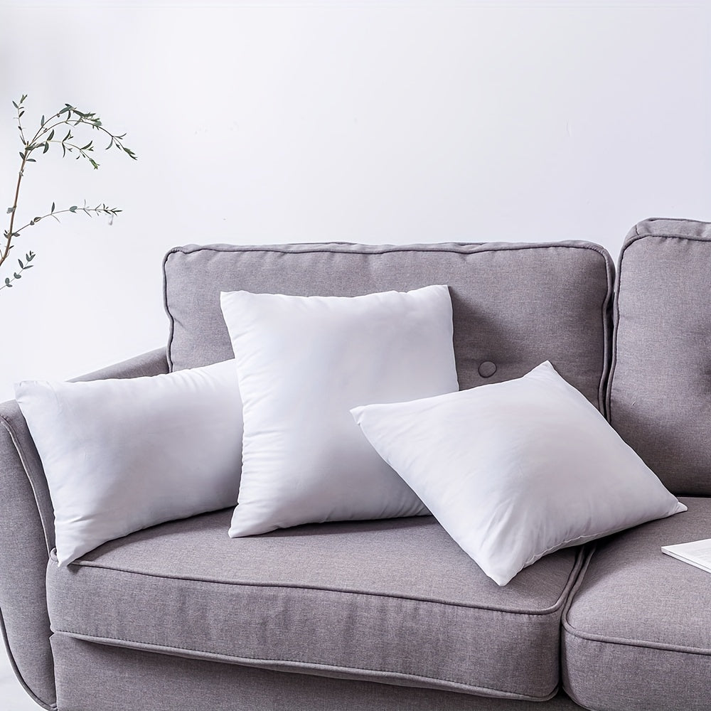 Garnissage de coussin blanc uni, six formats de 30 à 60 cm