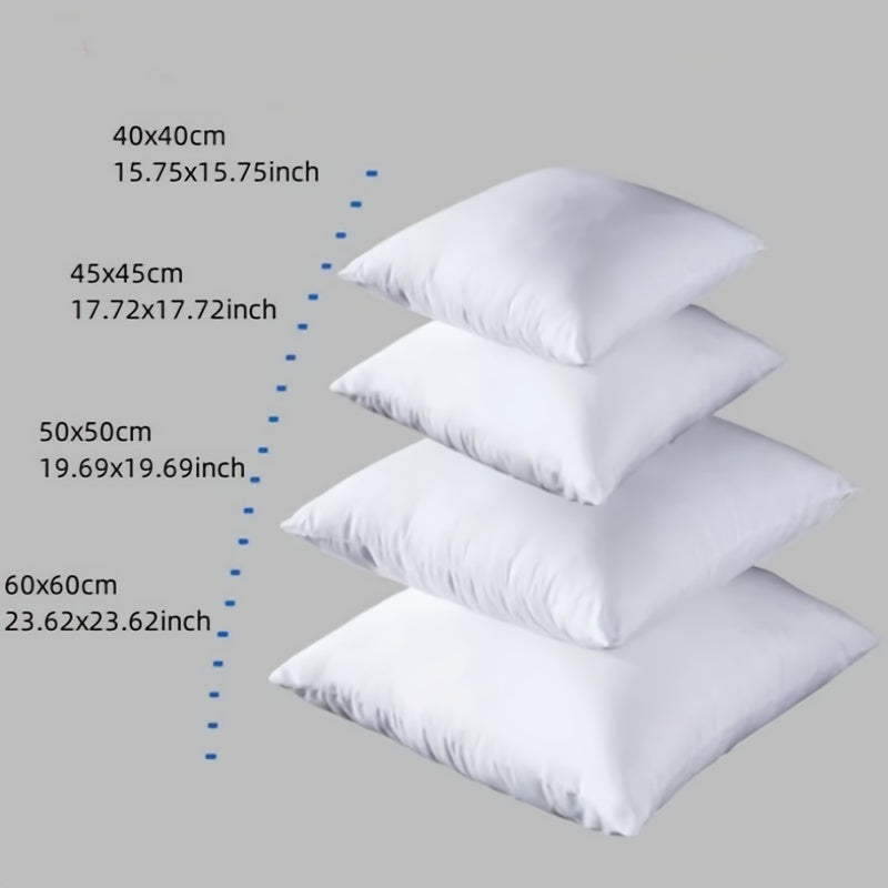 Garnissage de coussin blanc uni, six formats de 30 à 60 cm