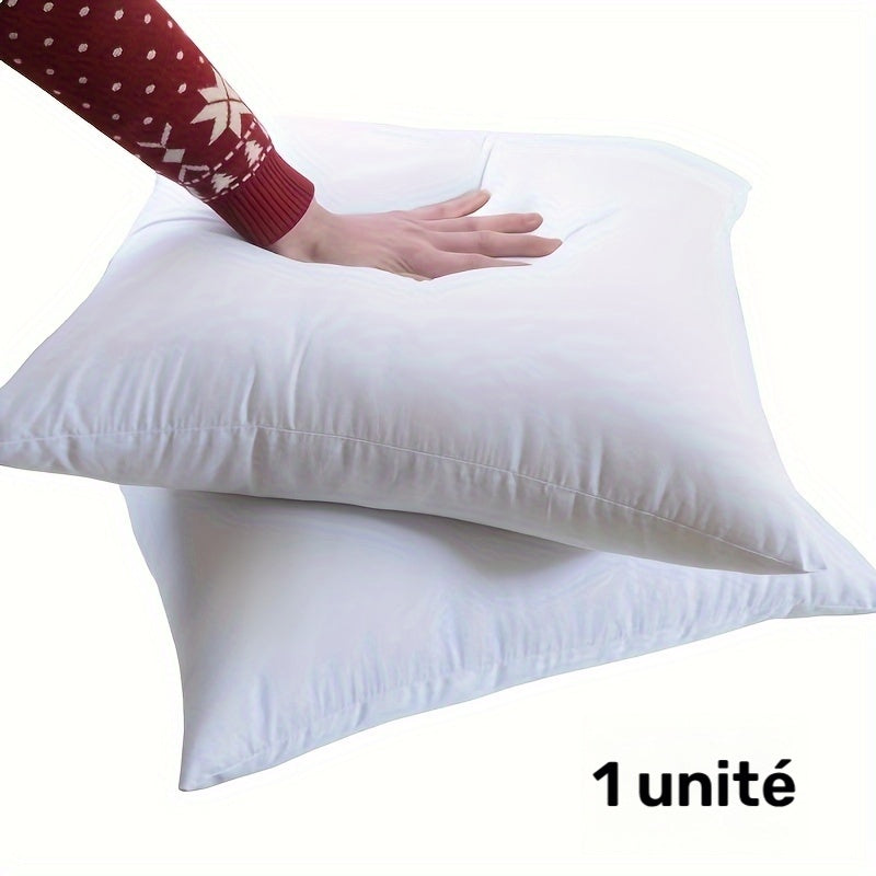Garnissage de coussin blanc uni, six formats de 30 à 60 cm
