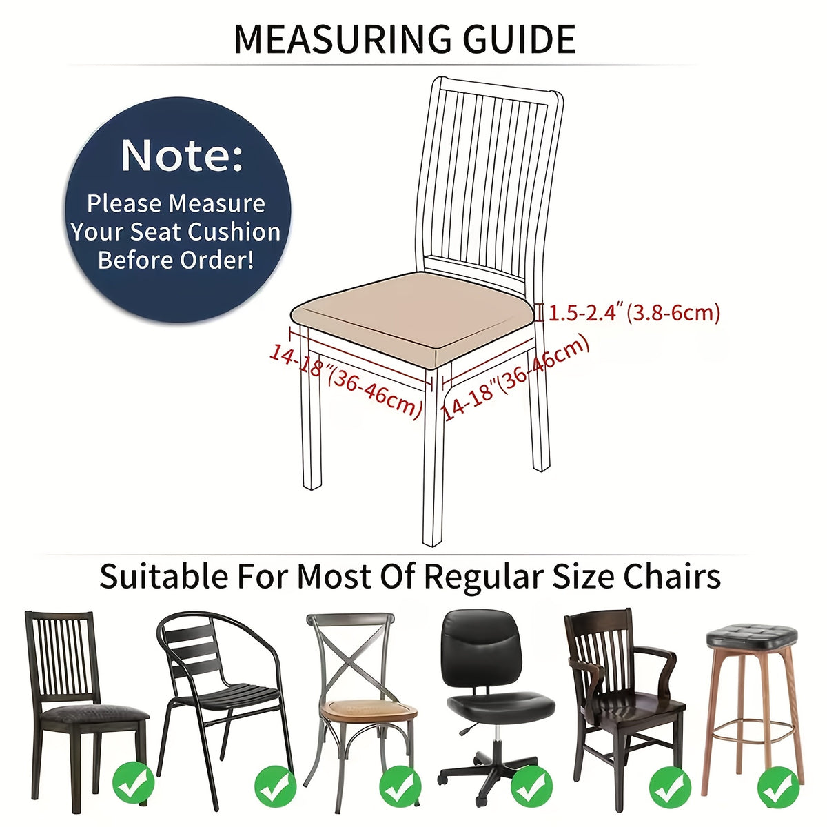 Housse d'assise de chaise extensible en jacquard, lot de 4