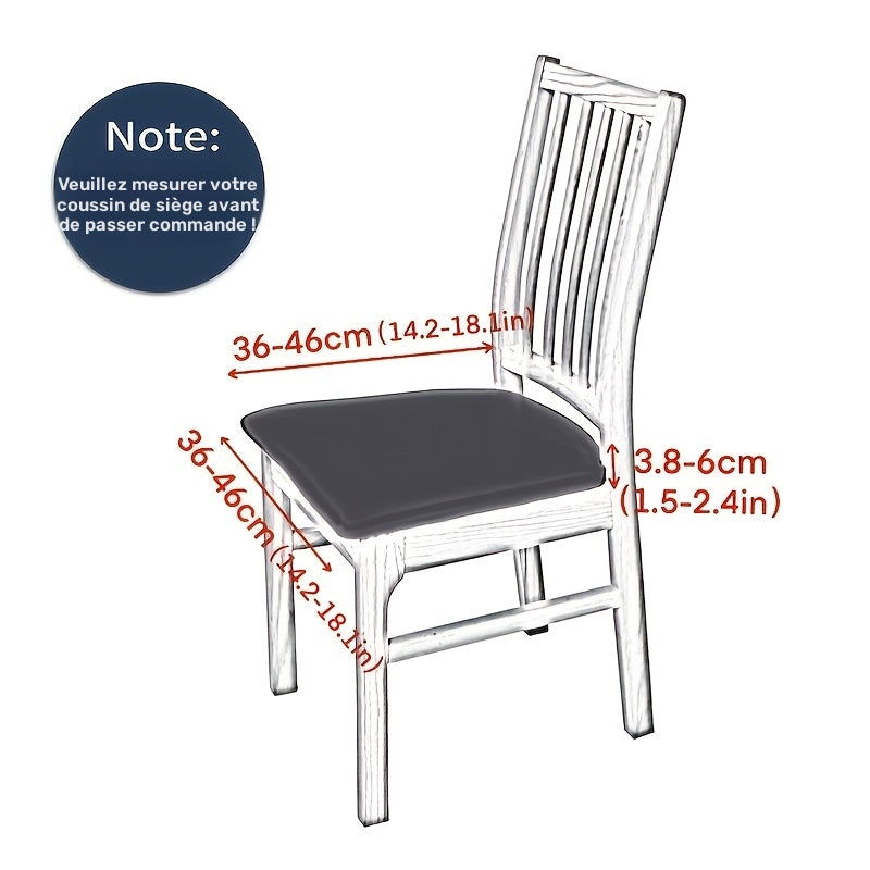 Housse de chaise d'assise en velours extensible, 16 teintes