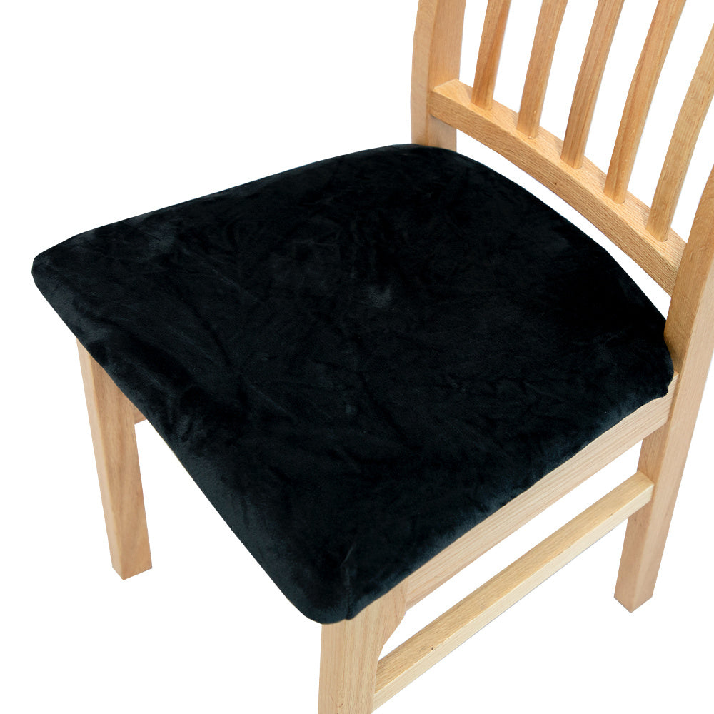 Housse de chaise d'assise en velours extensible, 16 teintes — vue 7