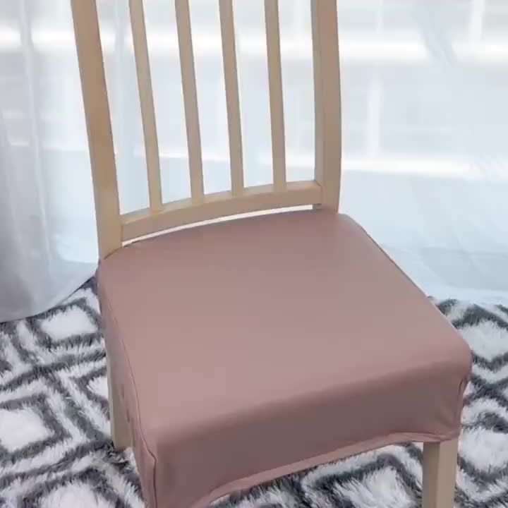 Housse d'assise de chaise en simili cuir, lot de 2 pièces