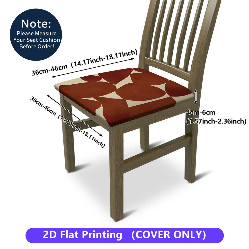 Housse d'assise de chaise terracotta extensible, lot de 2
