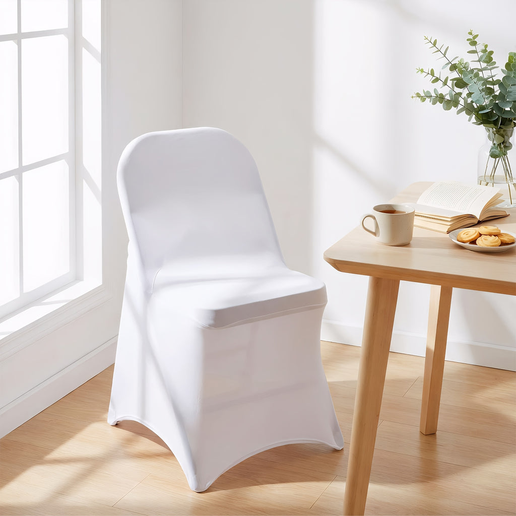 Housse de chaise d'appoint pliante, trio d'une même teinte