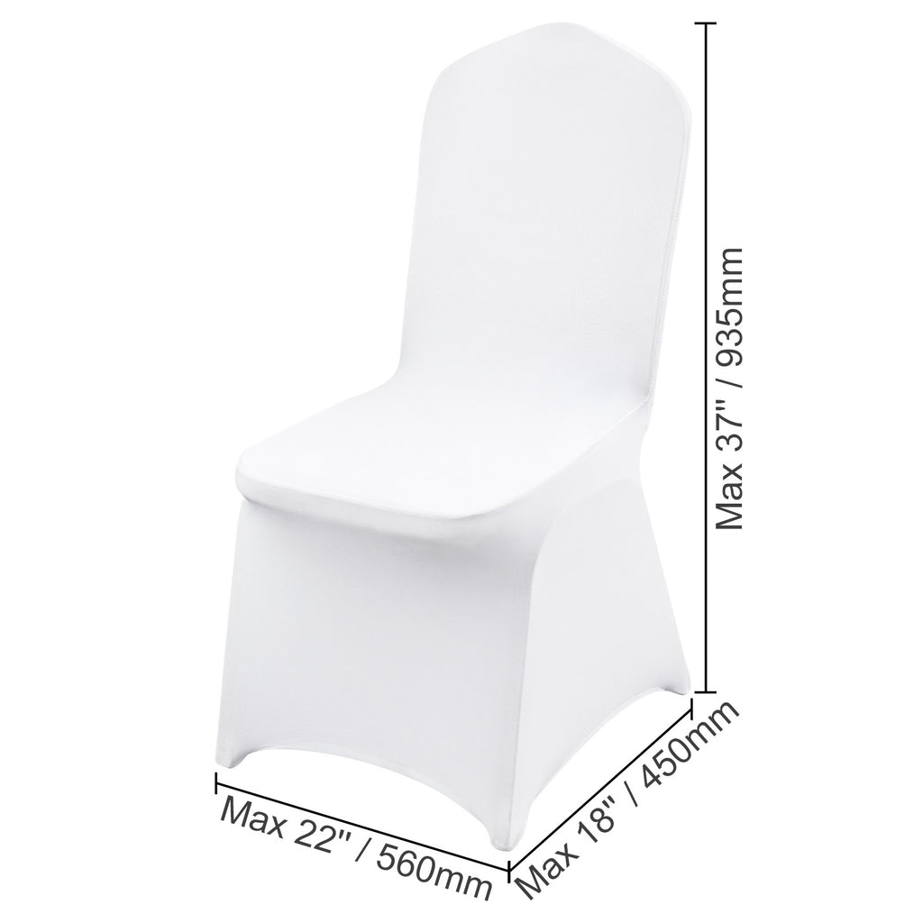Housse de chaise blanche à poches de pied, carton de 30 unités