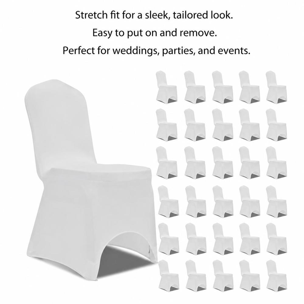 Housse de chaise blanche d'un mètre de hauteur, lot de 24