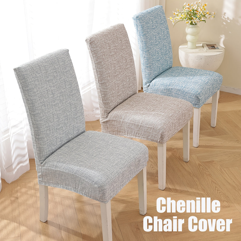 Housse de chaise en chenille 400 g, quatre teintes mouchetées