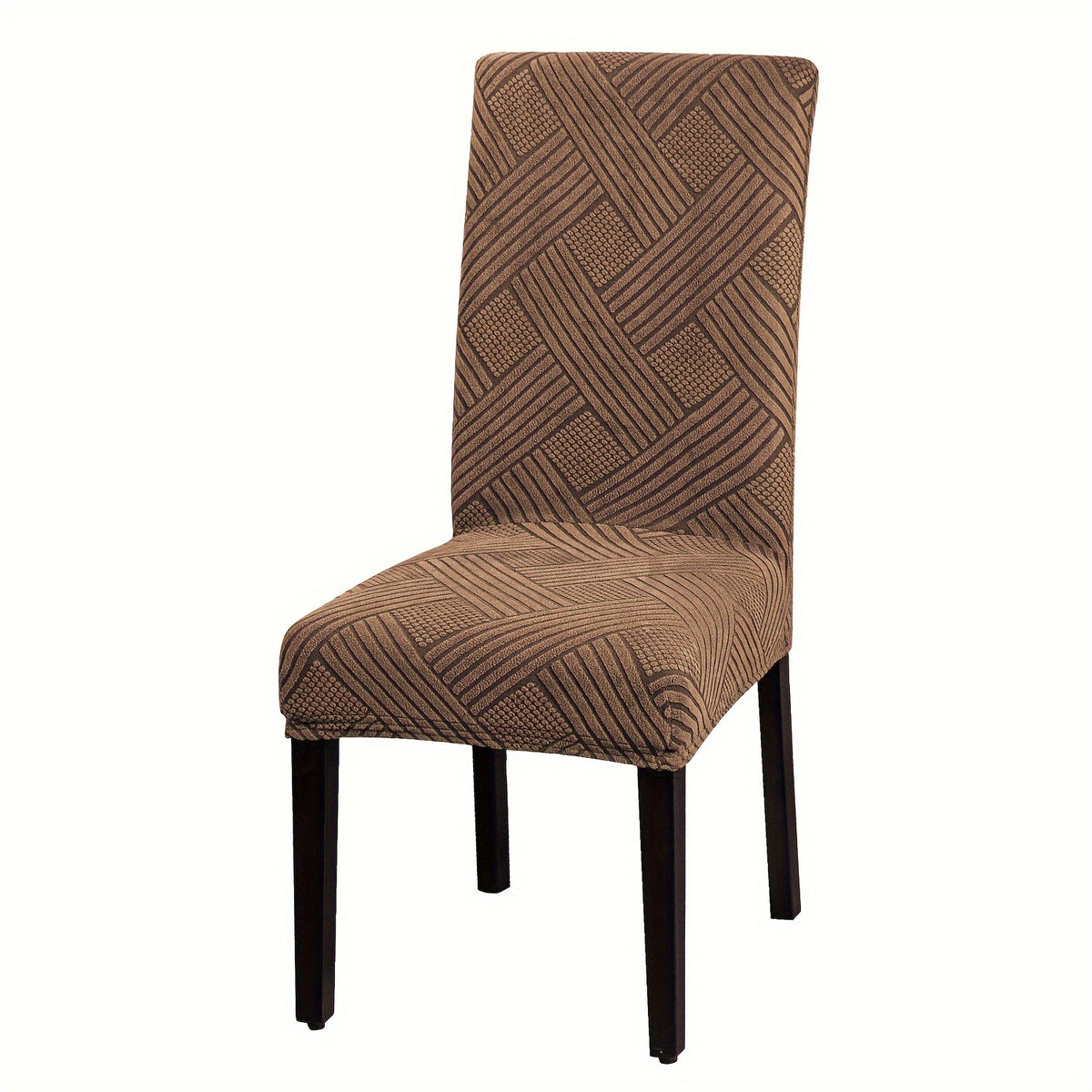 Housse de chaise damier gaufré, ensemble de 4 ou 6 pièces